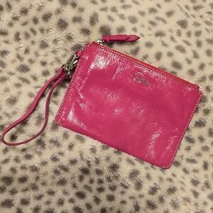 Cole Haan Fuchsia Patent Leather Wristlet